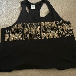 Pink sequin tank